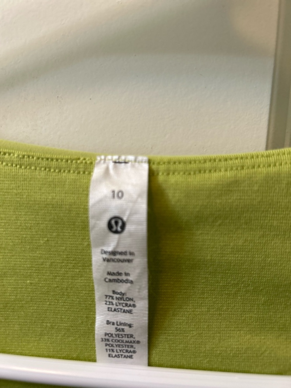 lululemon athletica Lime Green Cropped Tank - Picture 3 of 3